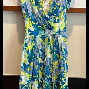 Floral Blue and Green women’s Dress